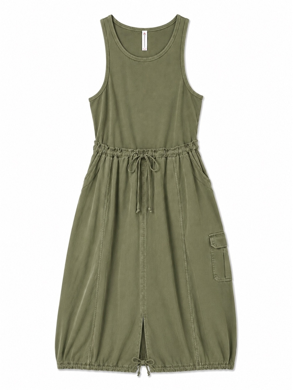 Daily Practice Olive Cargo Tank Dress L Utility Gorpcore Travel Casual Midi